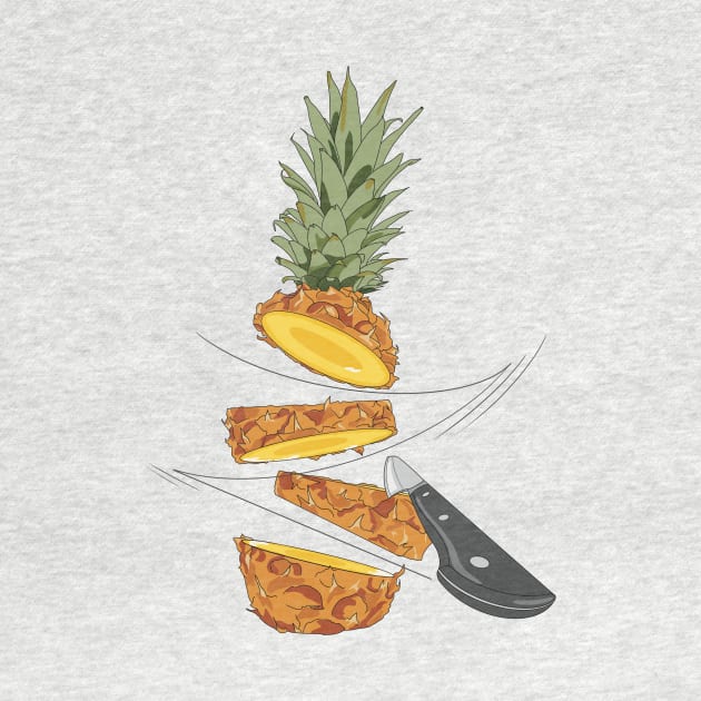 Slicing Pineapple by Fruit Tee